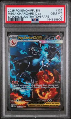 Pokemon Mega Charizard X ex 125/094 Phantasmal Flames PSA 10 Special Illustrati… - Image 1