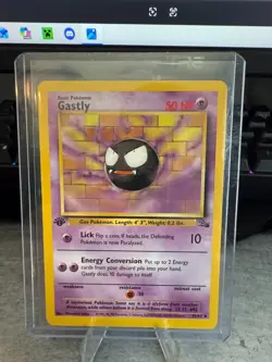 Pokemon TCG Gastly 33/62 1st Edition Fossil Lightly Played - Image 1