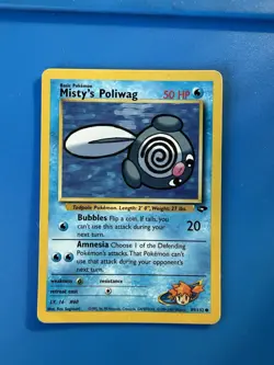 Pokemon Card - Misty's Poliwag Gym Challenge 89/132 Common 1st Edition NM - Image 1