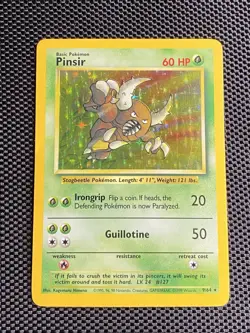 Pinsir 9/64 Holo Rare No Symbol Error Jungle Pokemon Card MP/HP - Image 1