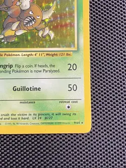 Pinsir 9/64 Holo Rare No Symbol Error Jungle Pokemon Card MP/HP - Image 4