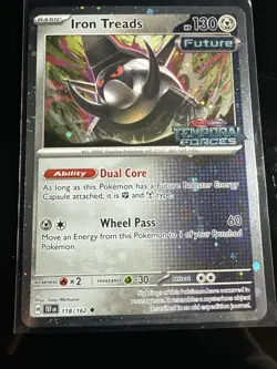 Iron Treads 118/162 Temporal Forces Stamped Promo Cosmos Holo - Pokemon TCG - Image 1