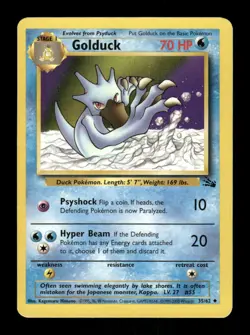 Pokemon Fossil #35/62 Golduck Uncommon - Image 1