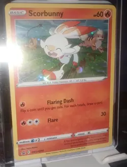 Scorbunny SWSH244 Cosmos Holo Rare - Black Star Promo - Pokemon TCG SWSH - Image 1