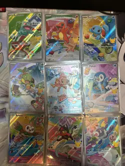 Pokemon First Partner Illustration 30th Collection Complete Promo Set 9 Cards - Image 1