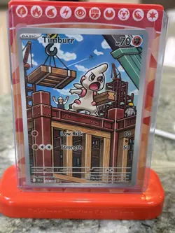 Pokemon Timburr 125/086 Illustration Rare SV Black Bolt NM/M Scarlet & Violet IR - Image 1