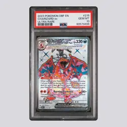 2023 Pokemon Charizard ex 215/197 SV03: Obsidian Flames Holo PSA 10 - Image 1