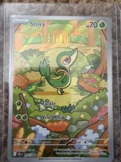 Pokemon TCG Snivy IR Black Bolt English Holo Card 087/086 - Image 1