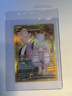 Pokemon Team Rocket's Mewtwo EX Hyper Rare Holo SV10 240/182 280 HP 160+ - Image 1