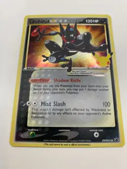 Pokemon Greninja Gold Star Celebrations Black Promo SWSH144 - Image 1
