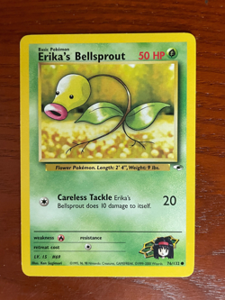 Pokemon Erika's Bellsprout 76/132 SINGLE USED EXCELLENT CONDITION SEE PHOTOS - Image 1
