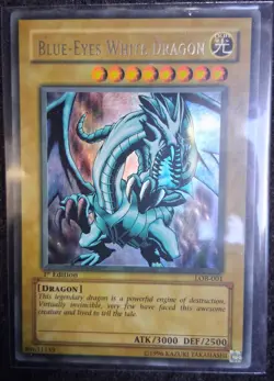 Yu-Gi-Oh Blue-Eyes White Dragon 1996 1st Edition LOB-001 Ungraded - Image 1