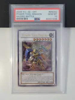 Yugioh PSA 10 Power Tool Dragon RGBT-EN042 Unlimited Ultimate Rare - Image 1