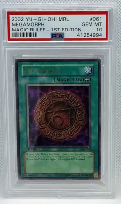 YU-GI-OH 2002 MEGAMORPH 1ST EDITION MRL-061 PSA-10 - Image 1