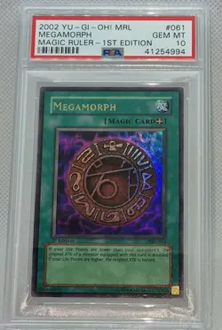 YU-GI-OH 2002 MEGAMORPH 1ST EDITION MRL-061 PSA-10 - Image 2