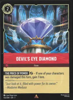 Disney Lorcana Archazia's Island #152/204 - Devil's Eye Diamond NM Regular - Image 1