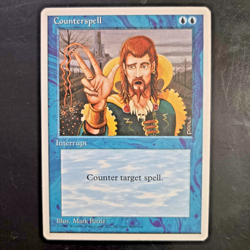 MTG Counterspell 4th Edition 4ED 65 Interrupt Uncommon Blue Counter Spell LP - Image 1