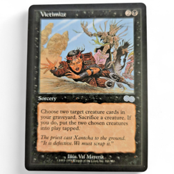 MTG Victimize Urzas Saga USG 166 Uncommon Black Sorcery Magic Gathering LP - Image 1
