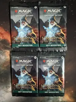 Four (4) Lord of the Rings: Tales of Middle-earth MTG Set Booster Packs - Image 1