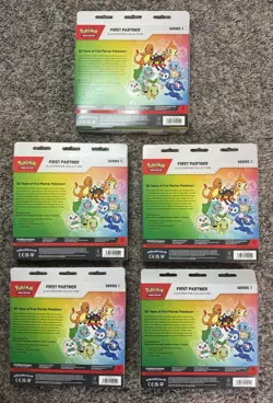 Pokemon TCG First Partner Illustration Collection Box Series 1 (LOT OF 5 SEALED) - Image 2