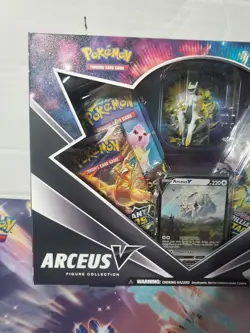 🔥 Pokemon TCG Arceus V Figure Box - 4 Booster Pack Factory Sealed!! 💥 820650850165 - Image 3