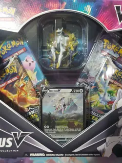 🔥 Pokemon TCG Arceus V Figure Box - 4 Booster Pack Factory Sealed!! 💥 820650850165 - Image 4