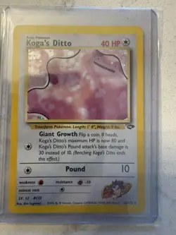 Pokemon 2000 Gym Challenge #10/132 Koga's Ditto Holo 1st Edition - Image 1