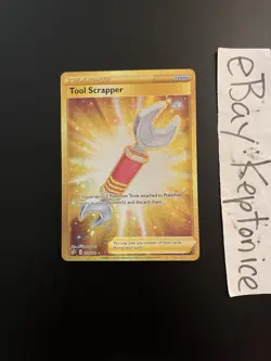 Pokemon TCG Tool Scrapper 208/192 Full Art Secret Rare Gold Trainer Rebel Clash - Image 1