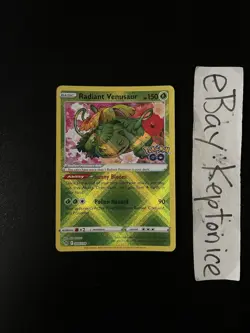Pokemon TCG Radiant Venusaur 004/078 Reverse Holo Foil Pokemon GO - Image 1