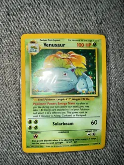 Pokemon Venusaur Holo Rare Base Set Card 15/102 English 1999 Wizards - Image 1