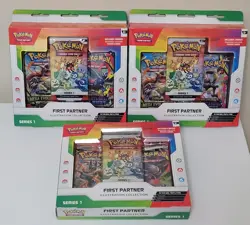 Pokemon First Partner Illustration Collection Series 1 LOT of (3) *damage - Image 1