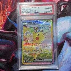 Pokemon 2024Sv8: Super Electric Breaker Pikachu EX Special Art Rare #132 PSA 10 - Image 1
