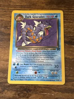 Pokemon TCG Dark Gyarados #25/82 Team Rocket Non Holo Vintage 1999-2000 VLP - Image 1