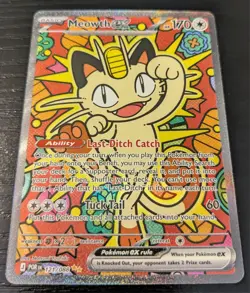 Pokemon TCG Meowth ex 121/088 Special Illustration Rare Perfect Order SIR - Image 1