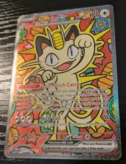Pokemon TCG Meowth ex 121/088 Special Illustration Rare Perfect Order SIR - Image 2