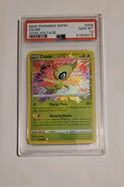 Pokemon 2020 Celebi 009/185, SWSH Vivid Voltage, PSA 10 GEM MINT - Image 2