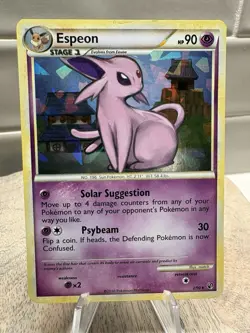 ESPEON - HGSS Undaunted, Cracked Ice Holo, 2/90 Pokemon Almost Pack Fresh🔥 - Image 1