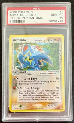 Pokemon Armaldo Holo #1 EX Holon Phantoms 2006 PSA 10 - Image 1
