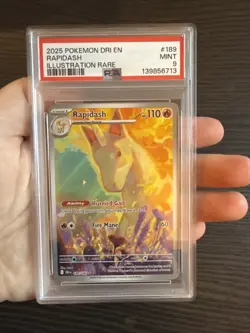 Rapidash 189/182 Illustration Rare 2025 Pokemon Destined Rivals PSA 9 Mint - Image 3
