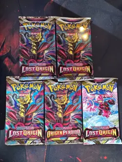 Pokemon TCG Lost Origin Booster Packs - 4 English + 1 Spanish (5 packs) - SEALED - Image 1