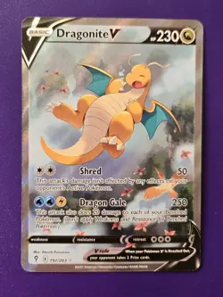 Dragonite V 192/203 Ultra Rare Alternate Full Art Evolving Skies Pokemon NM #192 - Image 1