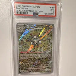 Pokemon Magneton 159 SVP EN Pokemon Center ETB Stamped Promo PSA 9 - Image 1