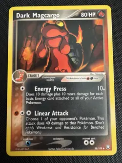 Dark Magcargo 38/109 Uncommon EX Team Rocket Returns Pokemon - Image 1