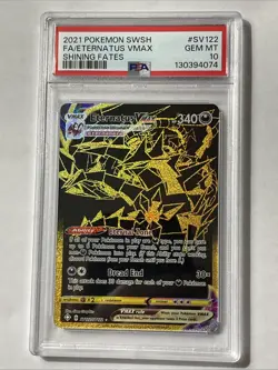 POKEMON 2021 Shining Fates Full Art ETERNATUS Vmax #SV122 PSA 10 Gem Mint Shiny - Image 1