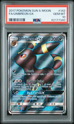 Pokemon Umbreon GX (Full Art) 142/149 SM Base Set Holo PSA 10 - Image 1