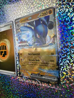 Pokemon TCG Prismatic Evolutions Stamped 051/131 Lucario ex - Image 3