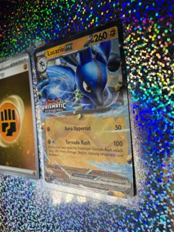 Pokemon TCG Prismatic Evolutions Stamped 051/131 Lucario ex - Image 4