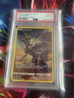 2022 Pokemon Sword & Shield Brilliant Stars #TG05/TG30 Zekrom FA PSA 10 Gem Mint - Image 1