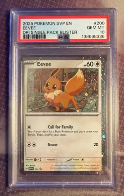 DOUBLE SWIRL EEVEE POKEMON BLACK STAR BLISTER PROMO 200 PSA 10 - Image 1