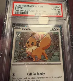 DOUBLE SWIRL EEVEE POKEMON BLACK STAR BLISTER PROMO 200 PSA 10 - Image 2